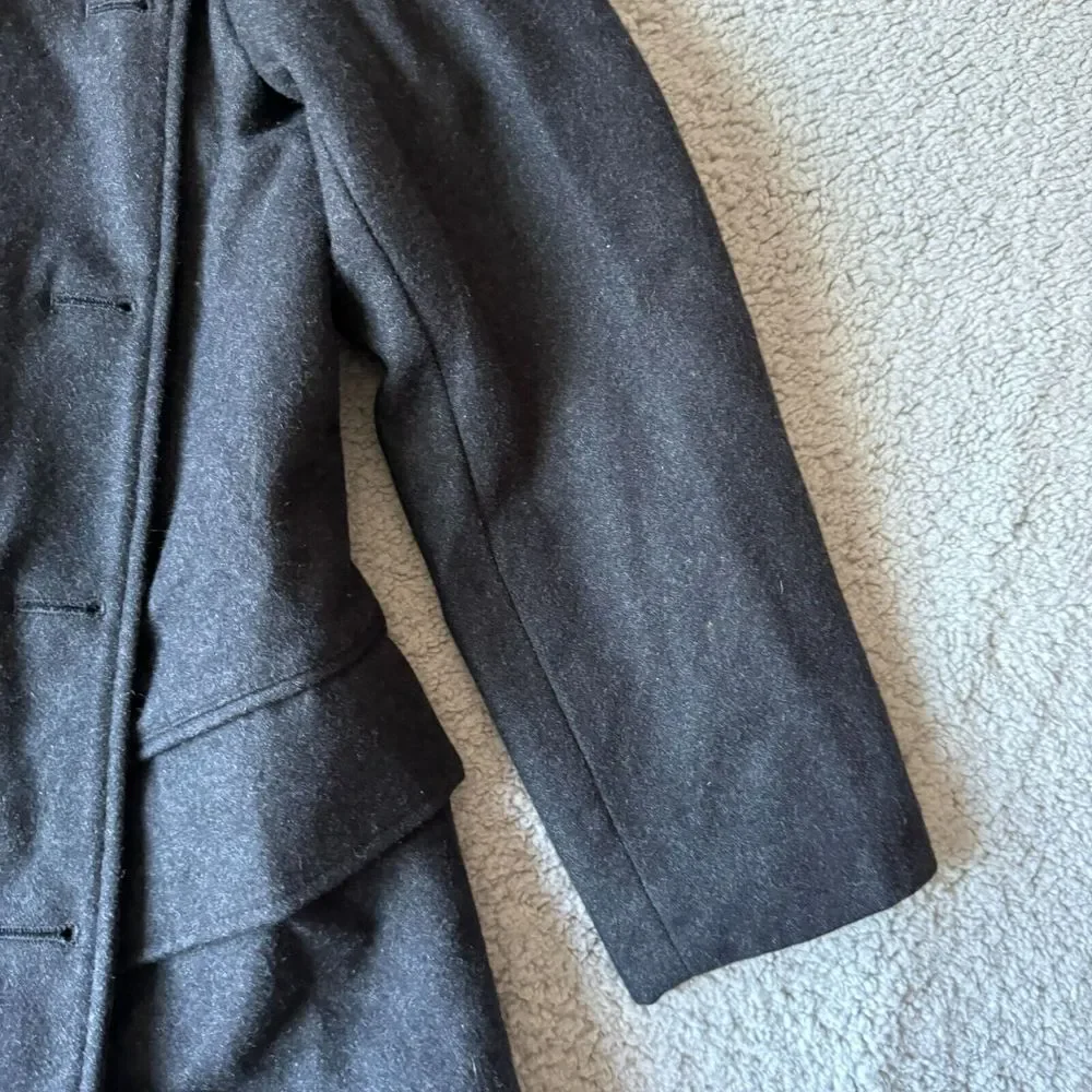 Buffalo David Bitton Jacket Mens Medium Gray Wool Blend Overcoat‎ Insulated